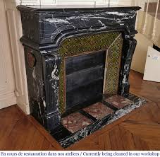 Fireplace In Black Marquina Marble Marble