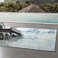 modway reflect giada abstract diamond moroccan trellis 8x10 indoor outdoor area rug ivory and blue