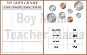 Teacher Mama Teaching About Coins With My Coin Chart Boy