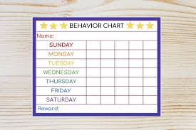 Kids Behavior Chart Printable Chore Chart Sticker Chart