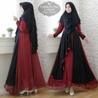 Dengan warna baju merah dan warna jilbab hitam akan memberikan sesuatu yang elegan kepada anda dan warna ini sangat cocok disatukan karena akan. Gamis Hitam Kombinasi Merah Gambar Islami