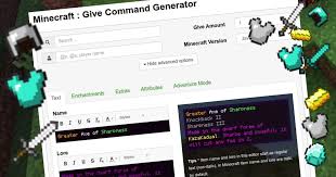 minecraft give command generator
