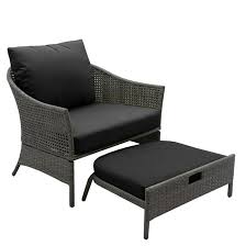 Roth Wicker Patio Chair With Ottoman