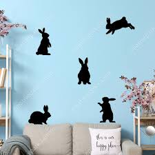 Wall Decorations Rabbit Black