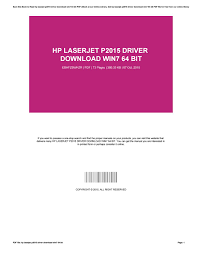 Right click on the laserjet printer series on cnet. Hp Laserjet P2015 Driver Download Win7 64 Bit By Lpo02 Issuu