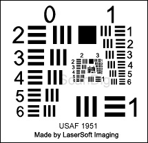 Lasersoft Usaf 1951 Test Chart Scanner Resolution Mounted