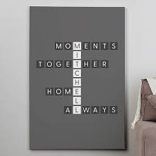 Family Crossword Personalized Canvas