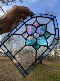 Gothic Fl Stained Glass Suncatcher