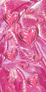 pink hearts shimmer love shimmering