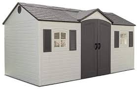 Create the storage space you need with a small, durable storage shed for your backyard space! Amazon Com Lifetime 6446 Outdoor Storage Shed With Shutters Windows And Skylights 8 By 15 Feet Putt Cheap Storage Sheds Shed Storage Outside Storage Shed