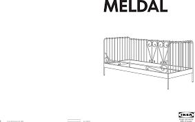 I think this is the one you are looking for. Ikea Meldal Daybed Frame Twin Assembly Instruction