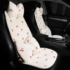 1pc Car Seat Cushion Cherry Print Girls