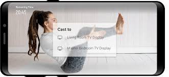 video workouts using google cast