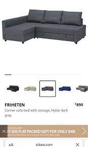 Ikea Friheten Dark Gray Sofa Bed