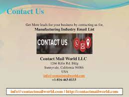 Iaa7654321@gmail.com 2815 ford street brooklyn ny 11235 tel: Manufacturing Industry Email List