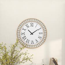 Litton Lane White Contemporary Metal Wall Clock