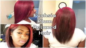 Reader mail + coloring relaxed hair Fuchsia Plum Relaxed Hair Youtube