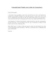 Sample Farewell Letter To Co Employee Thank You Goodbye Note