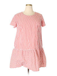 Details About J Crew Women Red Casual Dress 2 X Plus