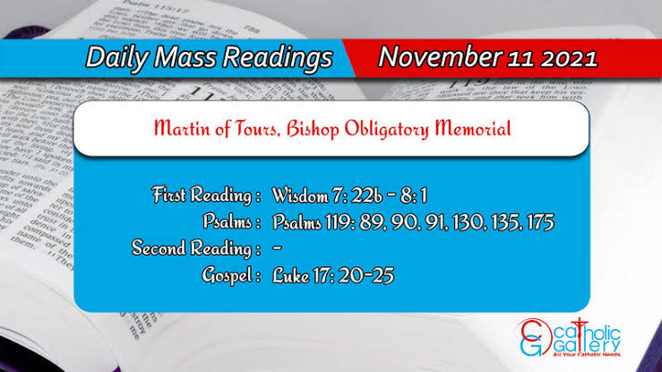 Catholic Daily Mass Readings 11th November 2021 | Thursday Mass