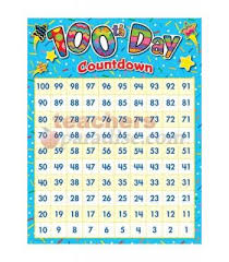 100th Day Countdown Chart