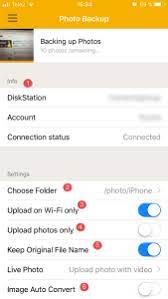 how to backup iphone to synology nas