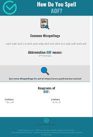 Aof file is a log file that only appends. Correct Spelling For Aof Infographic Spellchecker Net