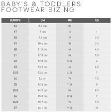 adidas baby shoes size chart