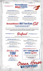 menu for ocean house waterfront seafood