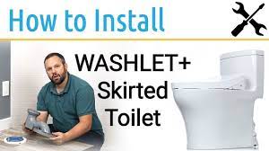 how to install a toto skirted toilet