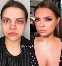 women before and after makeup