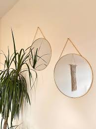 Gold Round Wall Decor Mirror Large Set