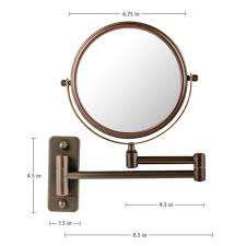 ovente 7 wall mount makeup mirror 1x