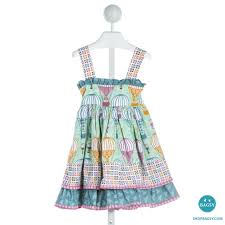 jelly the pug multi color dress with ruffle