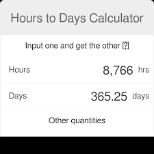 hours to days calculator