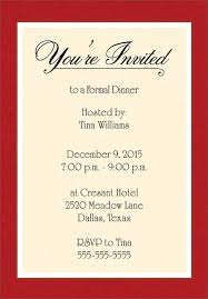 Informal Invitation Letter For Dinner Party Stunning Formal Dinner