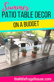 summer patio table decor on a budget