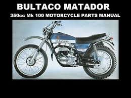 bultaco matador parts manual 100pgs for
