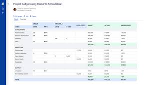 spreadsheets for confluence