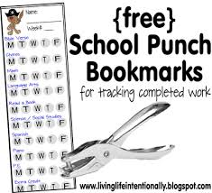 Free Homeschool Punch Cards Free Assignment Reward Chart