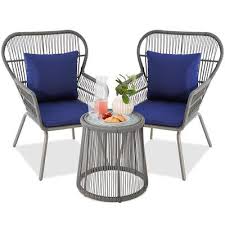 Outdoor Bistro Set With 2 Chairs