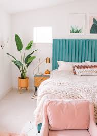 Add a rose gold metallic twist to further enhance the peach aesthetic in the room. 35 Rose Gold Bedroom Ideas