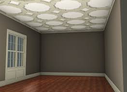 coffered ceiling tiles scalloped