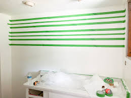 Washed Out Stripes Bathroom Accent Wall