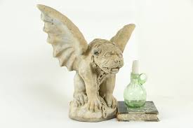 gargoyle cast concrete garden ornament