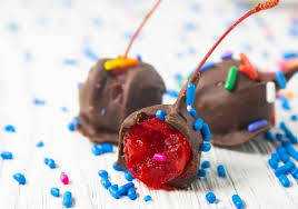 chocolate covered drunken cherries