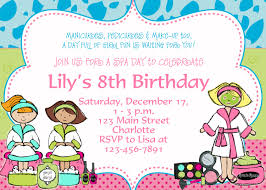 Free Birthday Party Invitation Templates Printable Spa