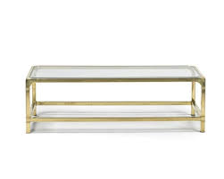 A Mastercraft Brass And Glass Coffee Table
