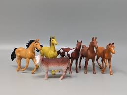new ray popak toy farm horses cow 3 5