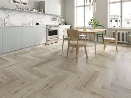 white washed oak impervia herringbone